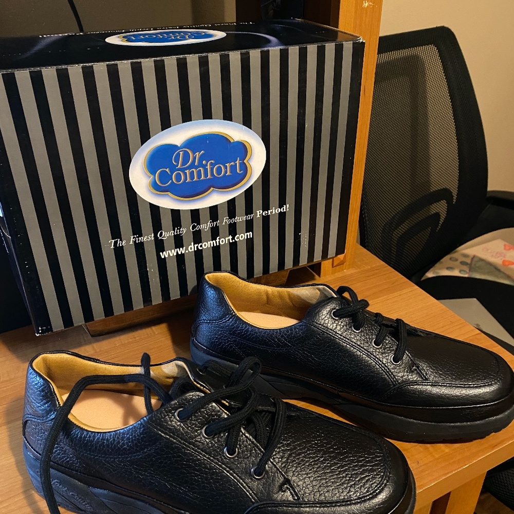 Dr. Comfort Justin Men's Casual Dress Shoe size 9.5 Wide Black